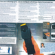 Page from a Sharper Image catalog showing Air Taser Model 34000 which looks like an electric shaver